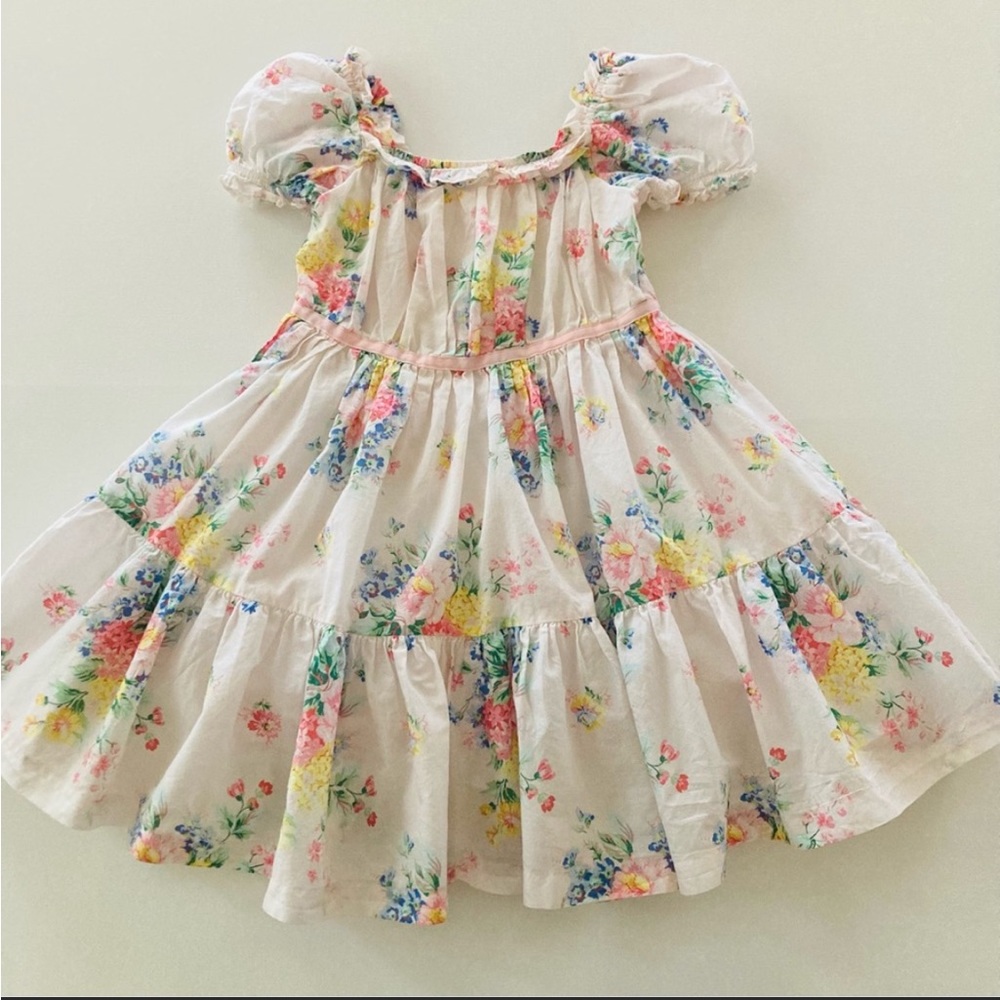 Janie and Jack pink floral dress size 4